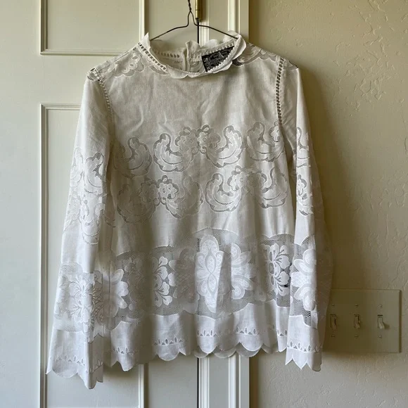 Alice Lace Blouse James Coviello Anthropologie - Picture 6 of 9